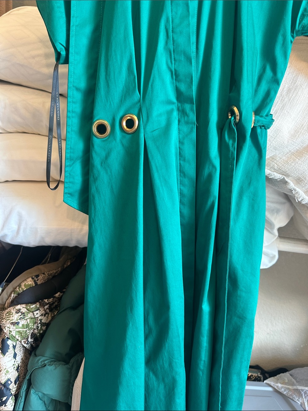 Donna Karan Shirtwaist Midi Dress with Tie Waist - Picture 10 of 10